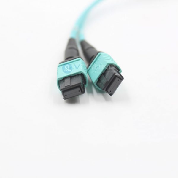MPO Male to Female 24 Cores to 2x12Cores OM3 50/125um Multimode LSZH Trunk Fiber Optic Cable