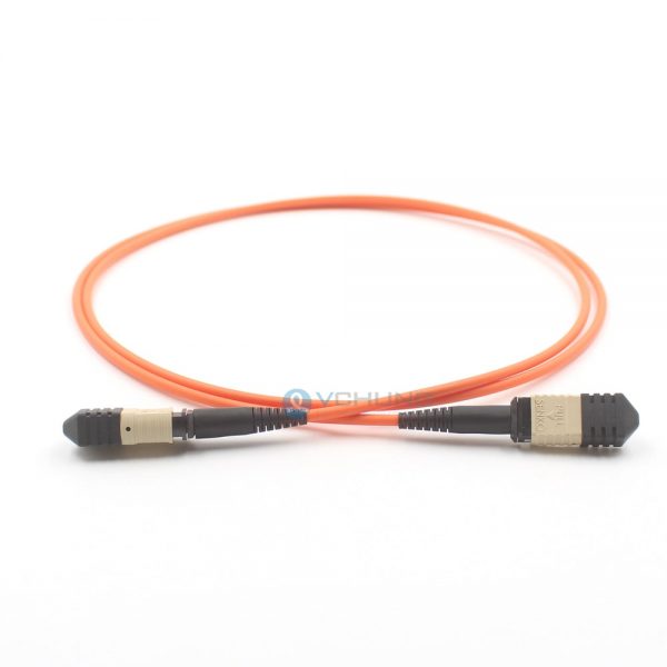 MPO Female to MPO Female 12 cores OM1 62.5/125um Multimode Orange Jacket LSZH 3.0mm Trunk(Round) Cable