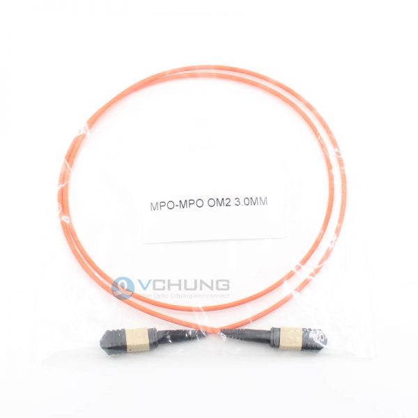 MPO 12-Fibers OM2 50/125um Multimode 3.0mm Ttrunk Type-B Pre-Terminated Cable