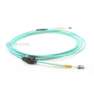 MT Male to Female OM3 50/125um Multimode 8 Fibers MPO Trunk Pre-Terminated Cable  For AOC Patchcord