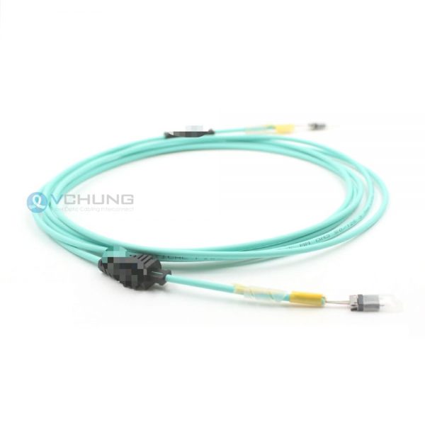 MT Male to Female OM3 50/125um Multimode 8 Fibers MPO Trunk Pre-Terminated Cable  For AOC Patchcord
