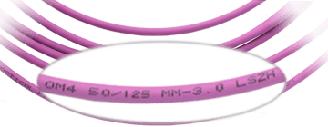MPO Female to MPO Male 12Cores OM4 50/125um Multimode Type B LSZH Purple Color Trunk Cable