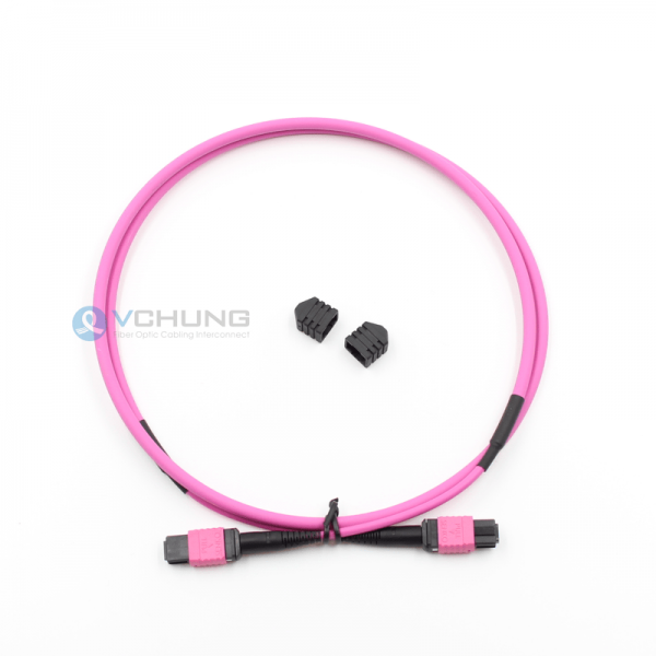 MPO Connector female pre-termimated 12 Core trunk 4.5mm LSZH IL=0.70dB max OM4 fiber optical cable