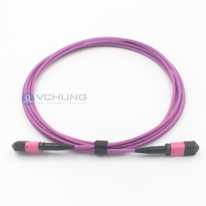 MPO Connector Pre-Termimated Female 24 Core I/L 0.70dB Trunk 3.0mm LSZH OM4 Fiber Optical Cable