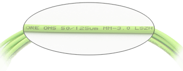 MPO Female 12 Cores OM5 Multimode IL0.7dB Lime Green Color LSZH 3.0mm Round Optical Fiber Cable