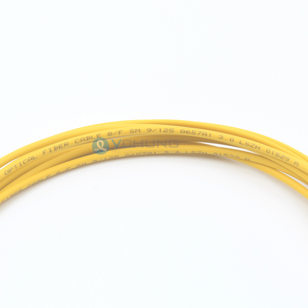 MPO to 4xLC Uniboot 8Cores Single Mode OS2 9/125um LSZH Yellow Breakout Fiber Optic Cable