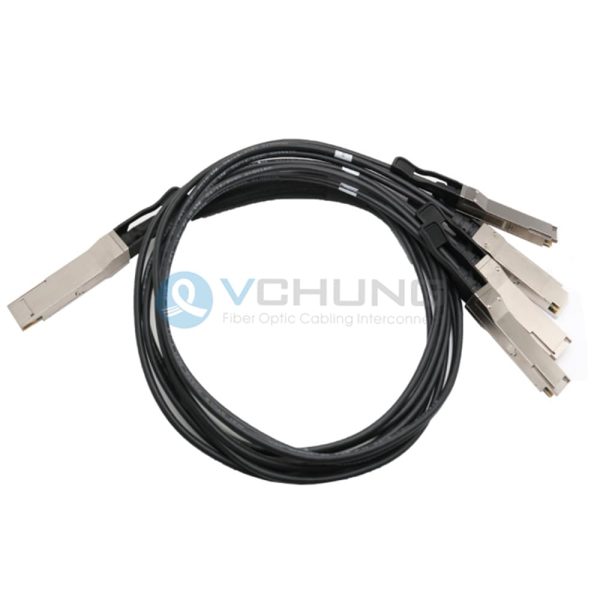 QSFP-4SFP10G-CUxM, 40G QSFP+ to 4x10G SFP+ Passive Direct Attach Copper Breakout Cable
