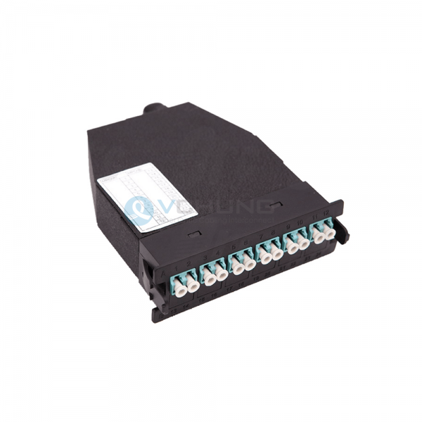 12Cores or 24Cores MPO Male to LC Harness Patchcord 24 Ports MPO Cassette Panel Mounted 1U Rack