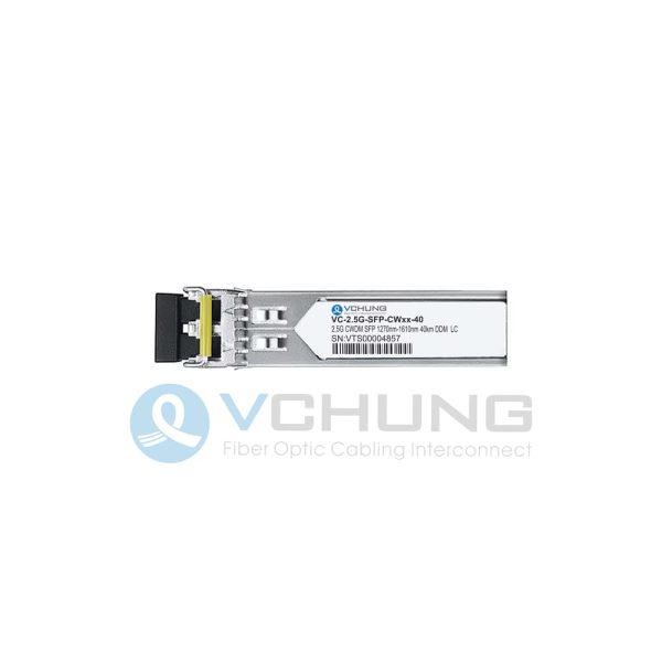 CWDM SFP-CW2Gxx-40C 2.5G CWDM SFP 1270nm to 1610nm 40km LC SMF Transceiver Module