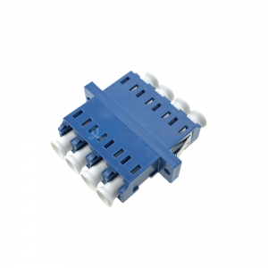 LC UPC 4cores Singlemode Blue Color Optical Fiber Adapter With Flange(Welding Type)