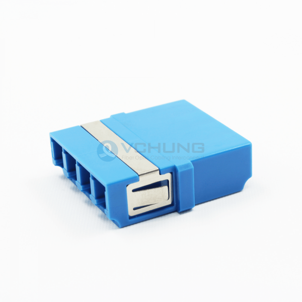 LC/UPC 4-Cores SM Singlemode Blue Color Adapter no flange(One-piece Type)