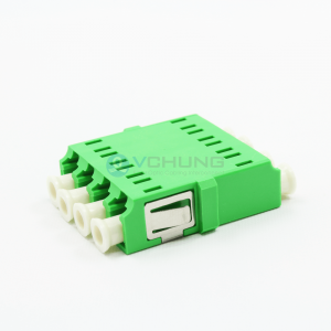 LC/APC 4Cores Single-Mode IL≤0.20dB Green color no flange Adapter(One-piece Type)