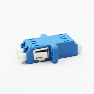 LC/UPC Duplex Singel-Mode Blue Color Fiber Optical Adapter(One-piece Type)
