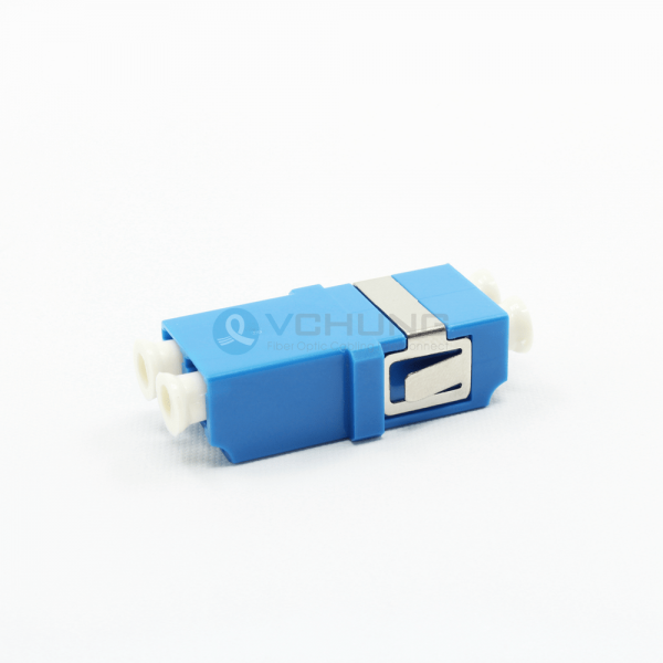 LC/UPC Duplex no Flange Singlemode Blue Color One-Piece Fiber Optical Adapter