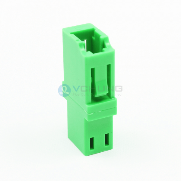 LC APC Single-Mode Green Color Simple no Flange Adapter(Welding Type)