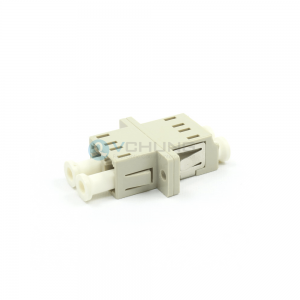 LC/UPC Duplex IL Less Than 0.20dB Beige Color Adapter With Flange(Welding Type)
