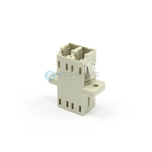 LC/UPC Duplex IL Less Than 0.20dB Beige Color Adapter With Flange(Welding Type)