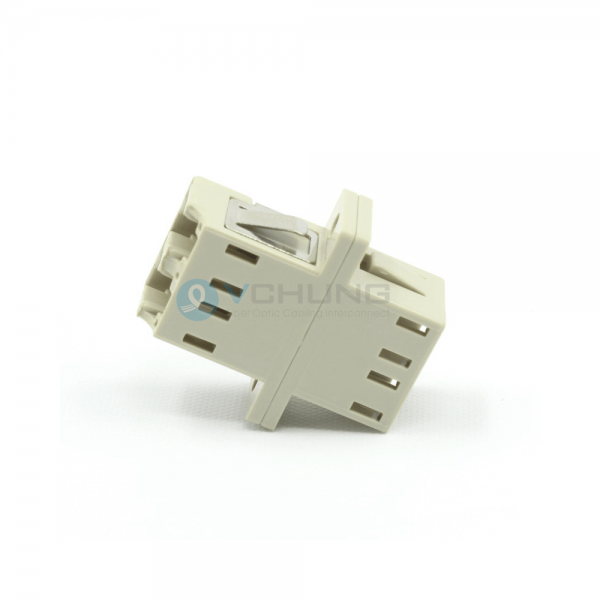 LC/UPC Duplex IL Less Than 0.20dB Beige Color Adapter With Flange(Welding Type)