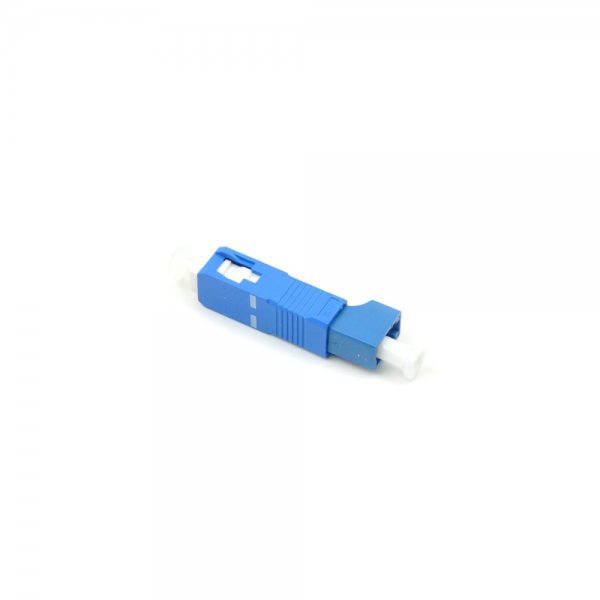 SC(Male) to LC(Female) Simplex Single-Mode Blue Color Fiber Optical Hybrid Adapter