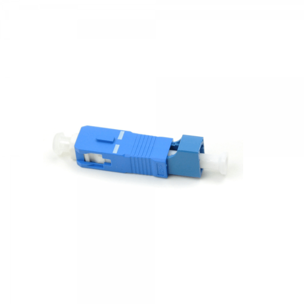 SC(Male) to LC(Female) Simplex Single-Mode Blue Color Fiber Optical Hybrid Adapter