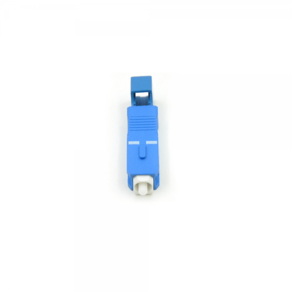 SC(Male) to LC(Female) Simplex Single-Mode Blue Color Fiber Optical Hybrid Adapter