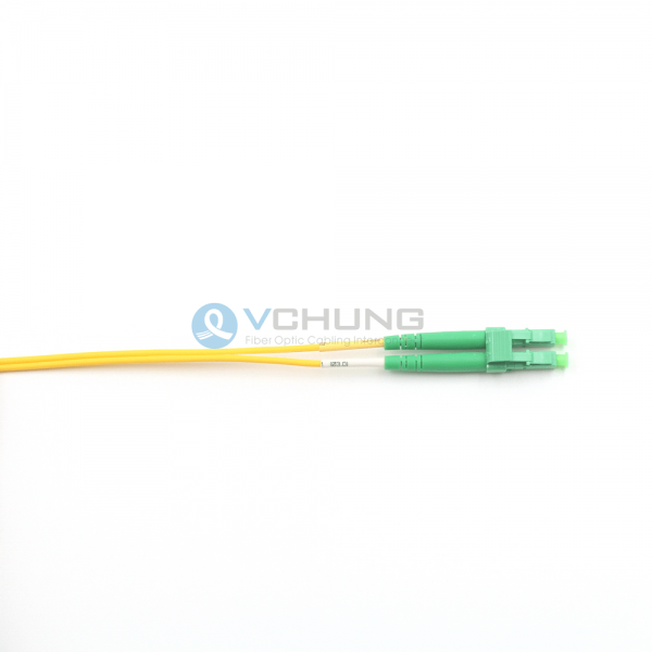 LC/APC to LC/APC Single-Mode Green Connnctor 2.0mm Duplex LSZH Yellow cable Patchcord