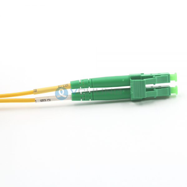 LC/APC to LC/APC Single-Mode Green Connnctor 2.0mm Duplex LSZH Yellow cable Patchcord
