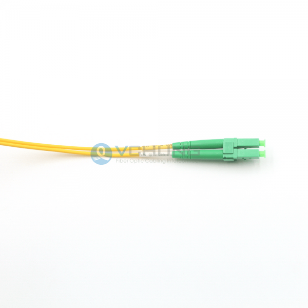 LC/APC to LC/APC Single-Mode Green Connnctor 2.0mm Duplex LSZH Yellow cable Patchcord