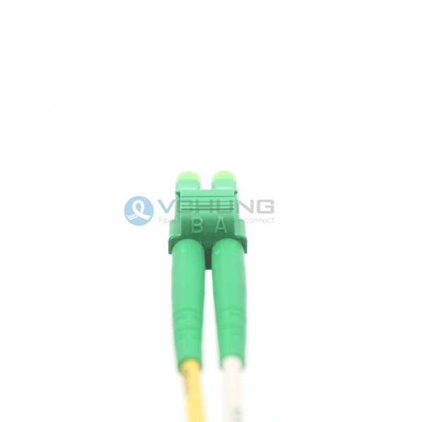 LC/APC to LC/APC Single-Mode Green Connnctor 2.0mm Duplex LSZH Yellow cable Patchcord