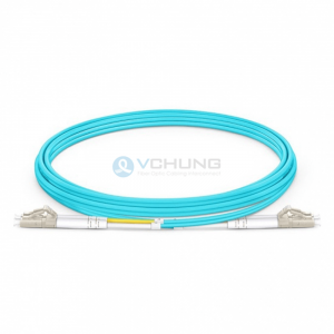 LC/UPC to LC/UPC OM3 Fiber Aqua Jacket LSZH 5m Duplex 2.0mm Cable Patch-cord