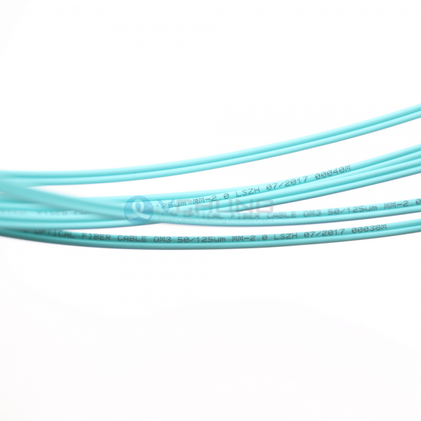LC/UPC to LC/UPC OM3 Fiber Aqua Jacket LSZH 5m Duplex 2.0mm Cable Patch-cord
