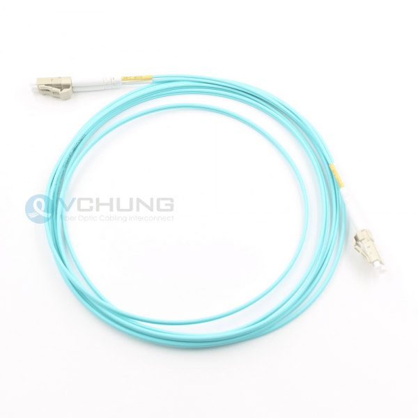 LC/UPC to LC/UPC OM3 Fiber Aqua Jacket LSZH 5m Duplex 2.0mm Cable Patch-cord