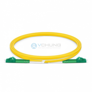 LC/APC to LC/APC Single-Mode Green Connnctor 2.0mm Duplex LSZH Yellow cable Patchcord