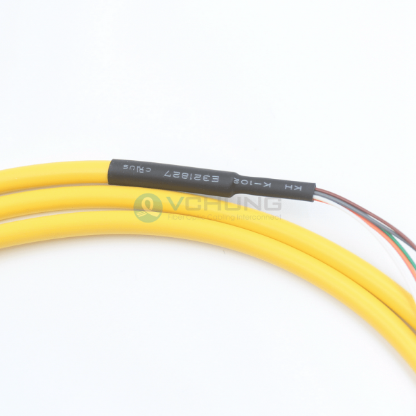 SC APC  IL0.30dB 6-Cores Single-Mode SMF 5.0mmTrunk Fiber Optical Pigtail Cable