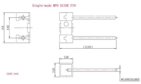 Mpo Pin Drawing.pdf MPO GUIDE PINs Stainless Steel MPO Male Connector