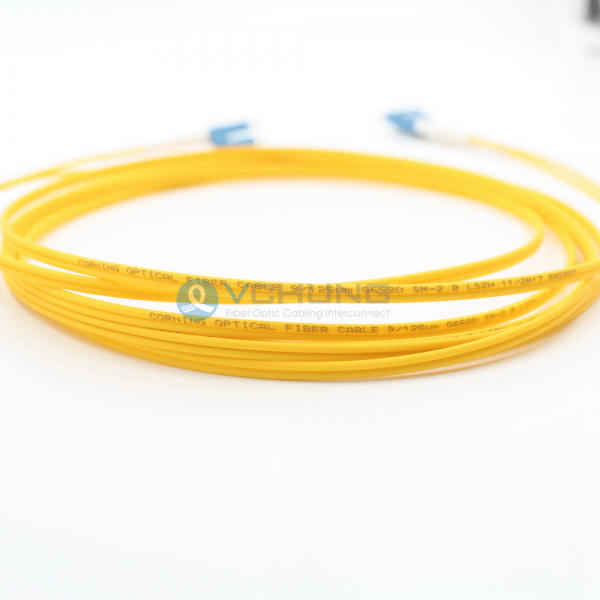 LC/UPC to LC/UPC Single-Mode Duplex LSZH Yellow Jacket 2.0mm Connnctor Patch-cord