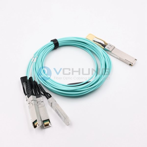 1m (3ft) QSFP-4 x 10G-AOC1M 40G QSFP+ to 4 x 10G SFP+ Active Optical Breakout Cable