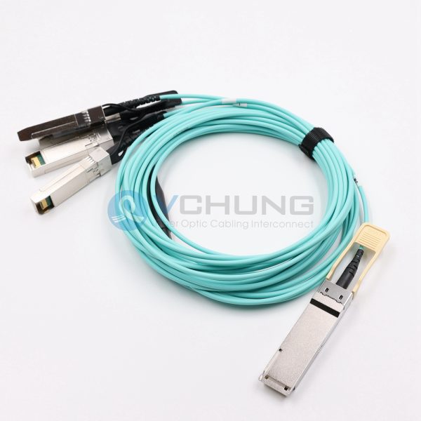 1m (3ft) QSFP-4 x 10G-AOC1M 40G QSFP+ to 4 x 10G SFP+ Active Optical Breakout Cable